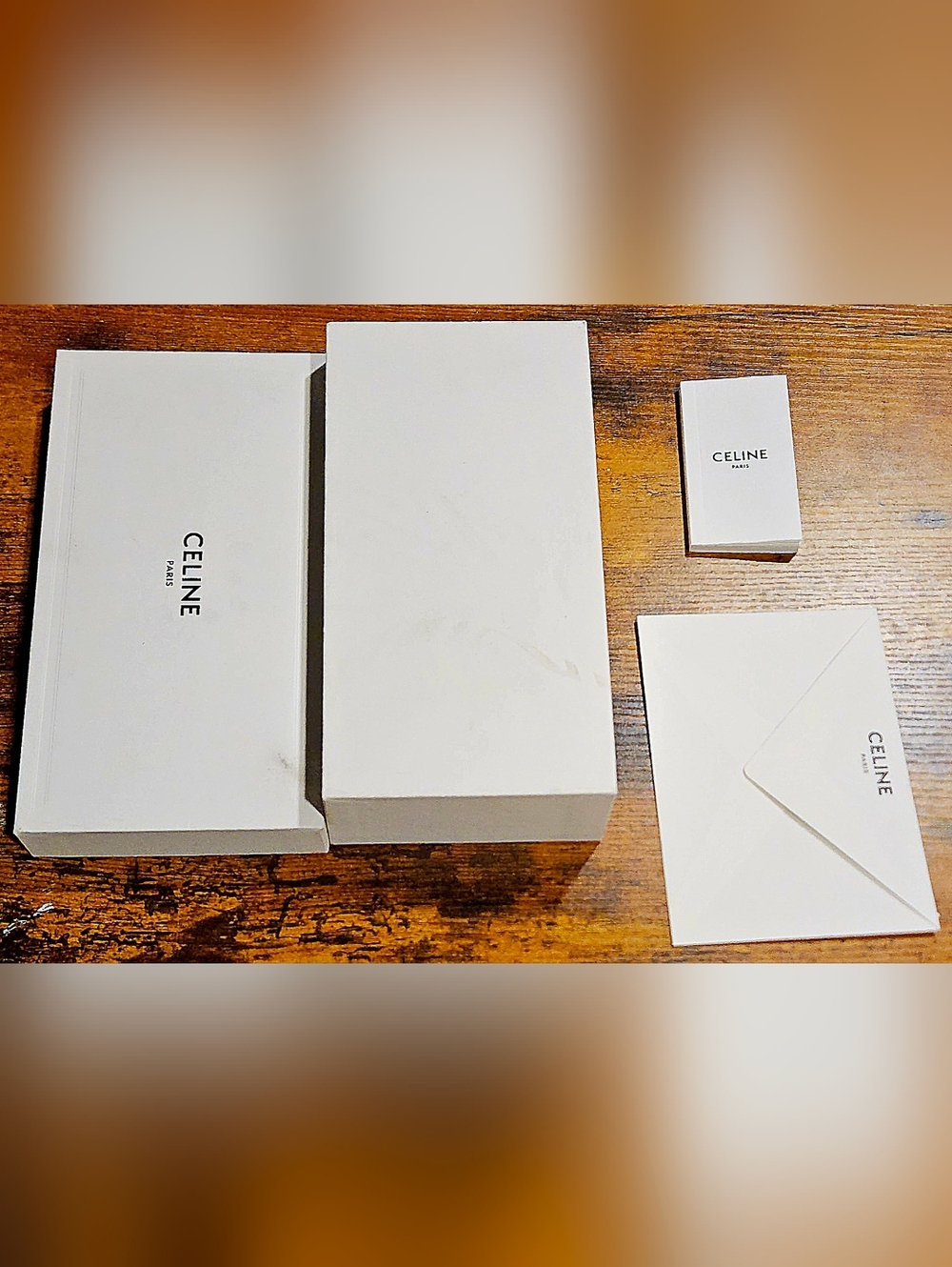 Celine Large White Gift Box Set Envelope Booklet Wallet Glasses Travel Storage - Picture 5 of 11